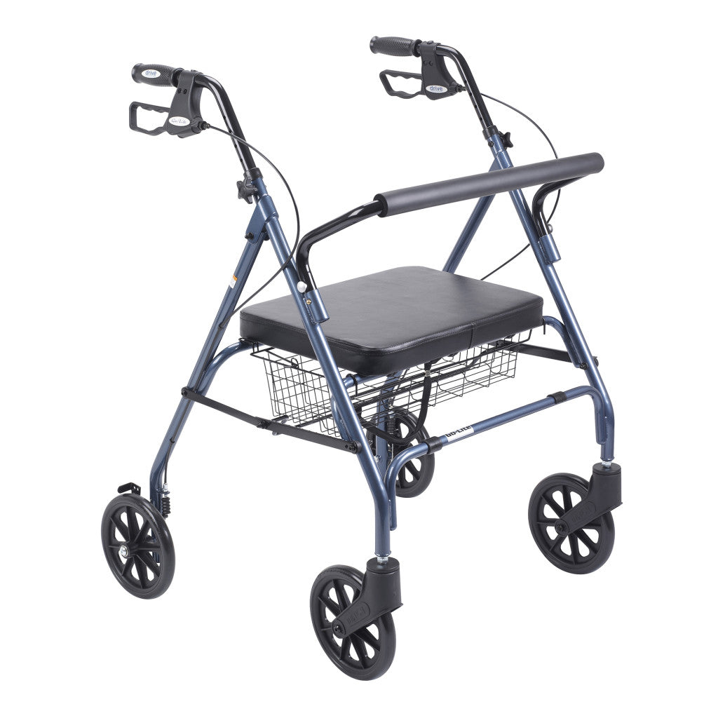Drive Medical Go-Lite Bariatric Steel Rollator, 1 EA #10215BL-1 / #10215RD-1