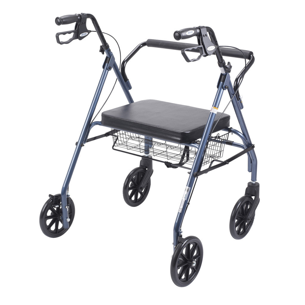 Drive Medical Go-Lite Bariatric Steel Rollator, 1 EA #10215BL-1 / #10215RD-1