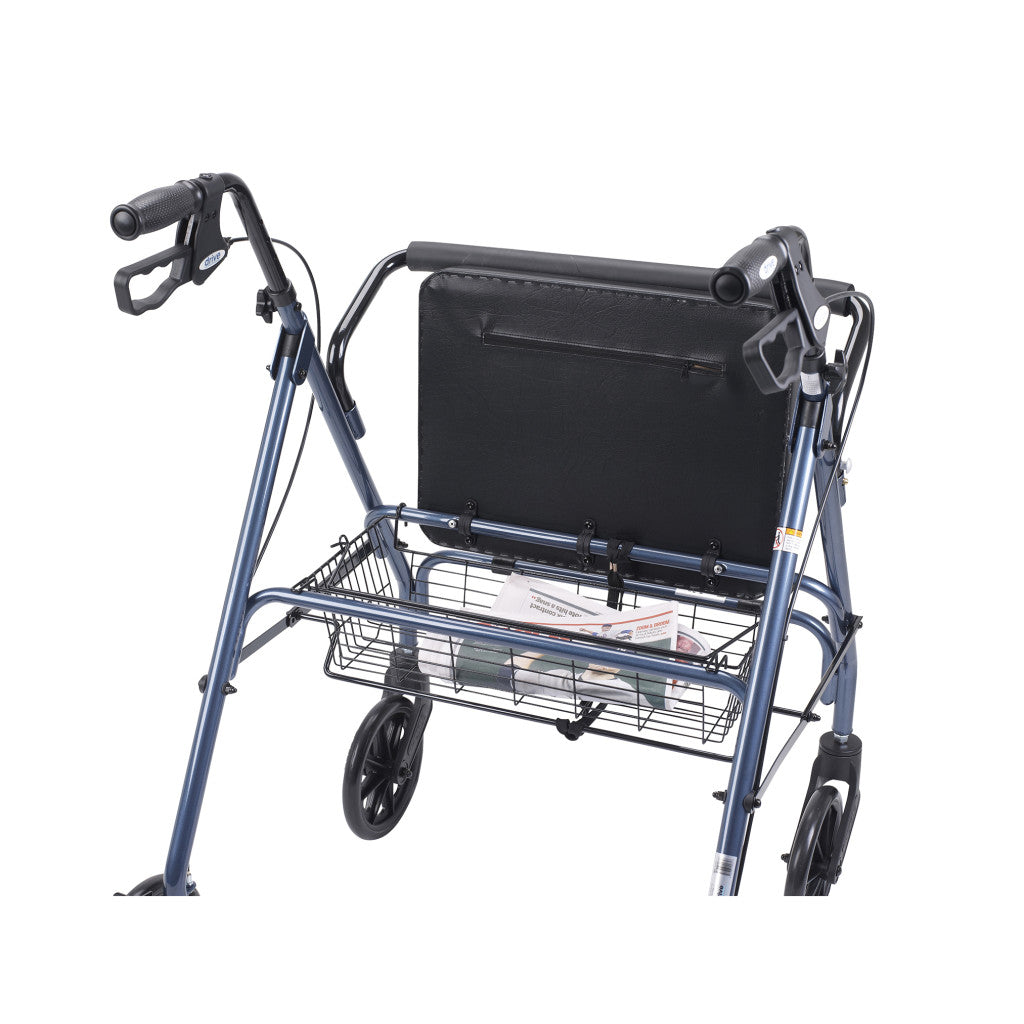 Drive Medical Go-Lite Bariatric Steel Rollator, 1 EA #10215BL-1 / #10215RD-1