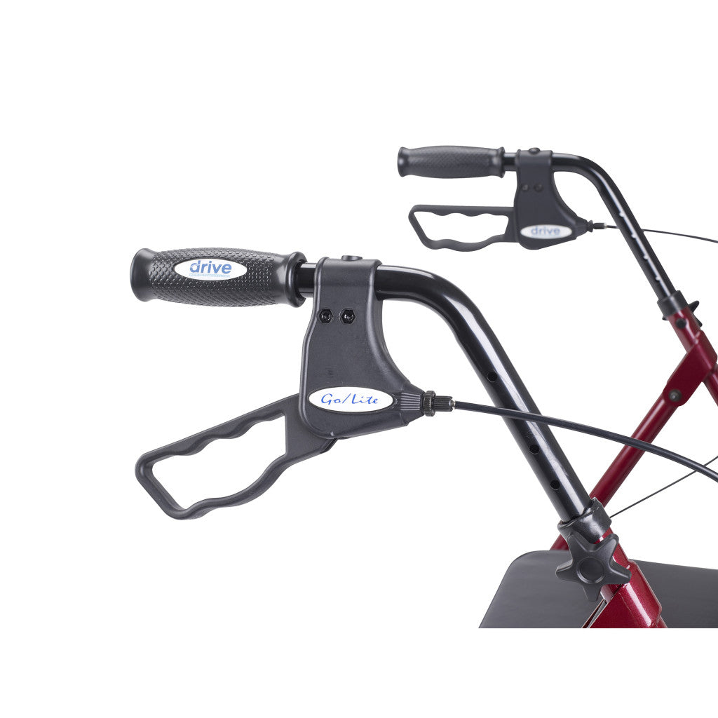 Drive Medical Go-Lite Bariatric Steel Rollator, 1 EA #10215BL-1 / #10215RD-1