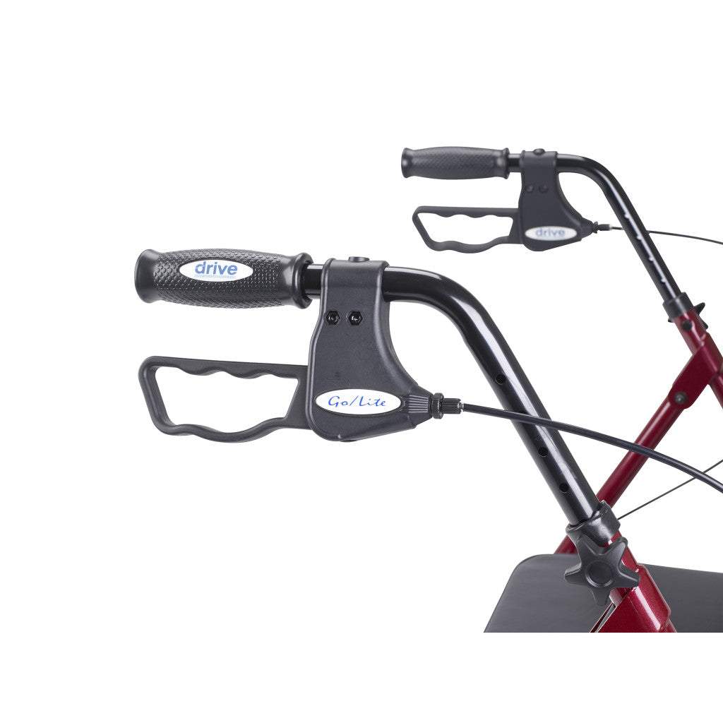 Drive Medical Go-Lite Bariatric Steel Rollator, 1 EA #10215BL-1 / #10215RD-1