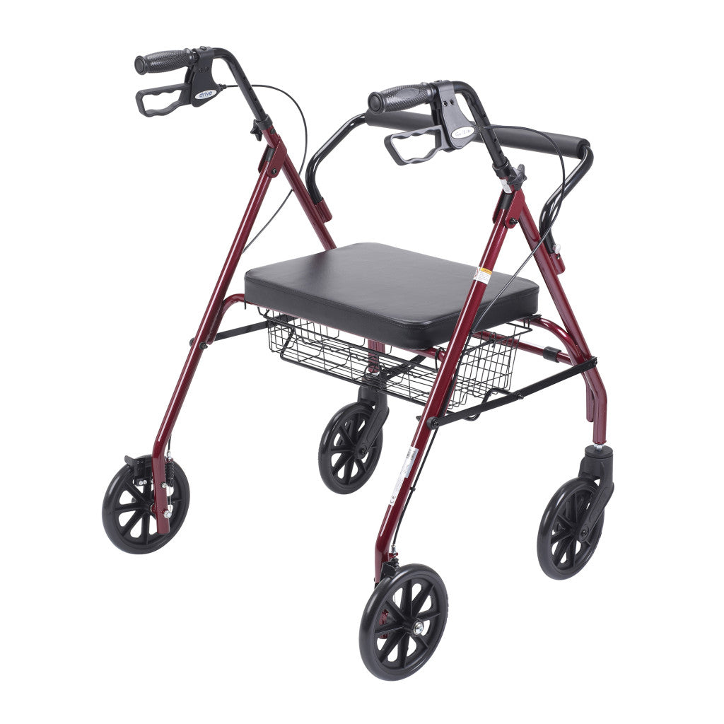 Drive Medical Go-Lite Bariatric Steel Rollator, 1 EA #10215BL-1 / #10215RD-1