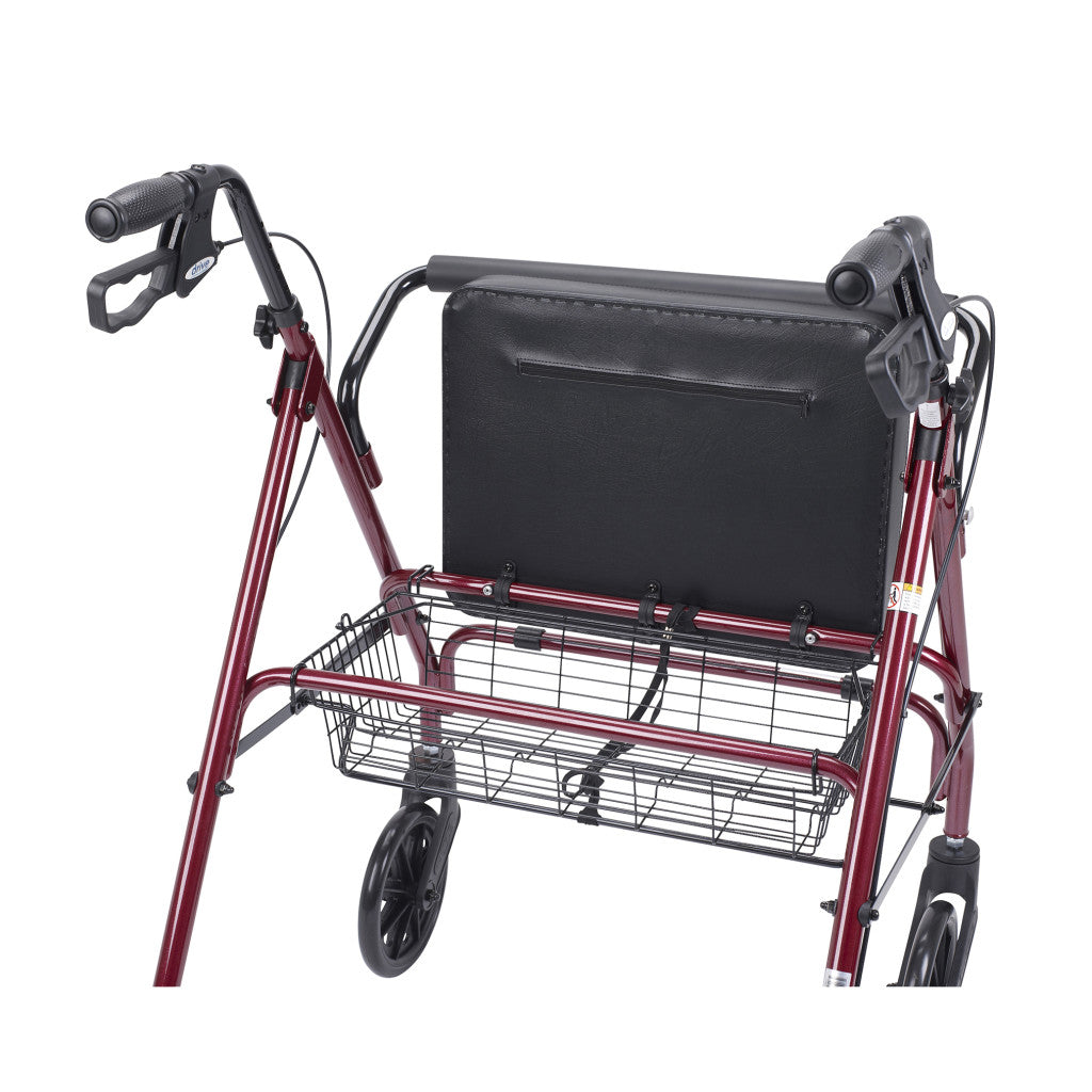 Drive Medical Go-Lite Bariatric Steel Rollator, 1 EA #10215BL-1 / #10215RD-1