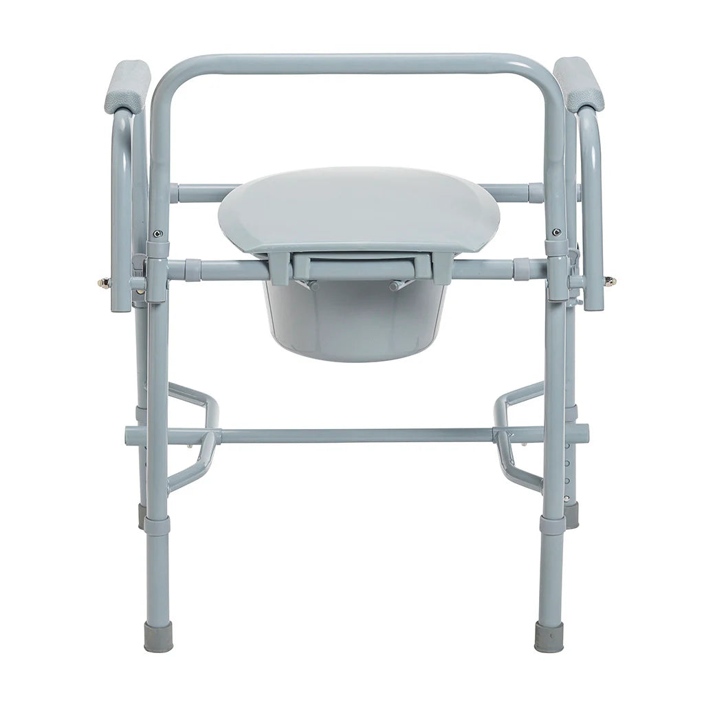Drive Medical Deluxe Steel Drop Arm Commode, 300 lbs. Weight Capacity #11125KD-1