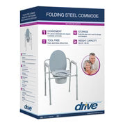 Drive Medical Folding Steel Commode  #RTL11158KDR