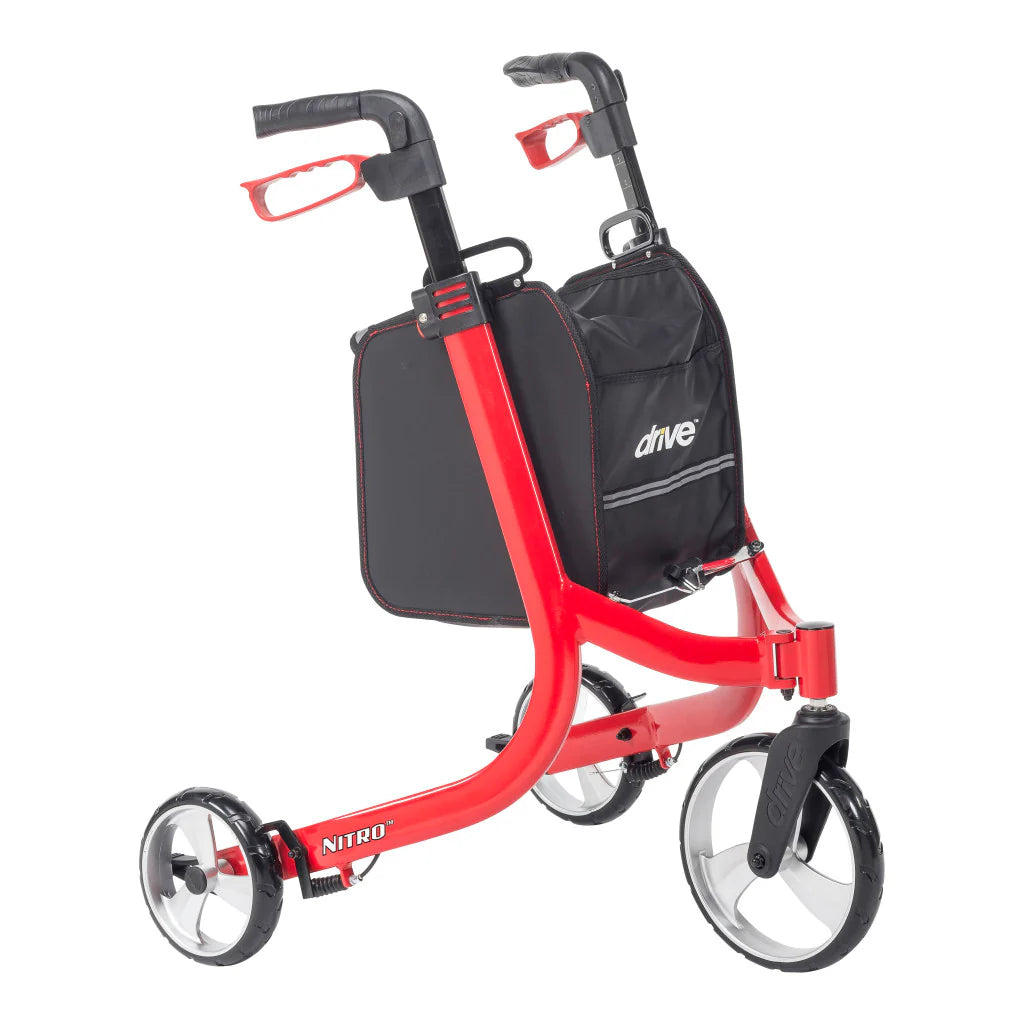 DRIVE MEDICAL NitroÂ® 3-Wheel Rollator, 1 EA (#RTL10266TWHL)