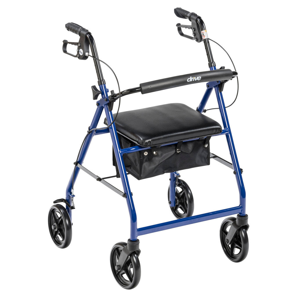 Drive Medical Aluminum Rollator, 7.5" Casters #R728BL / #R728RD