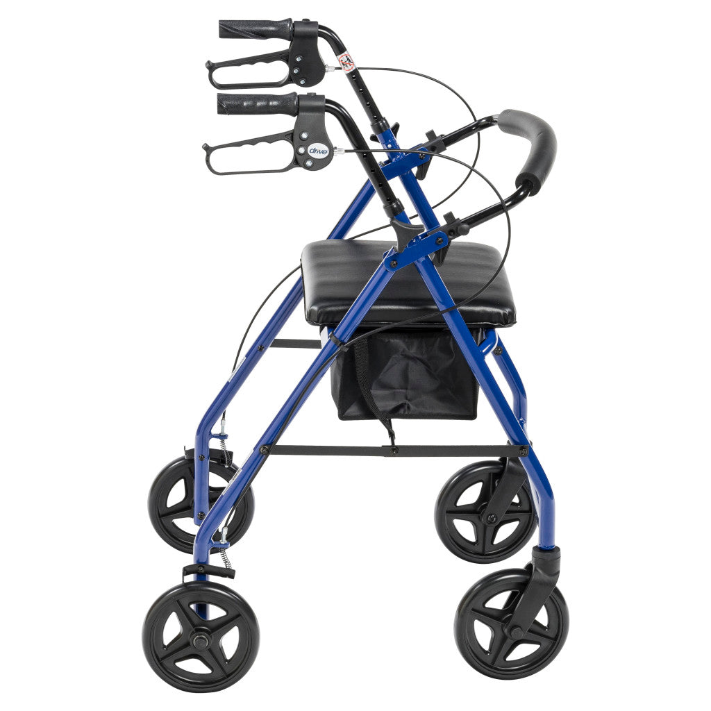 Drive Medical Aluminum Rollator, 7.5" Casters #R728BL / #R728RD
