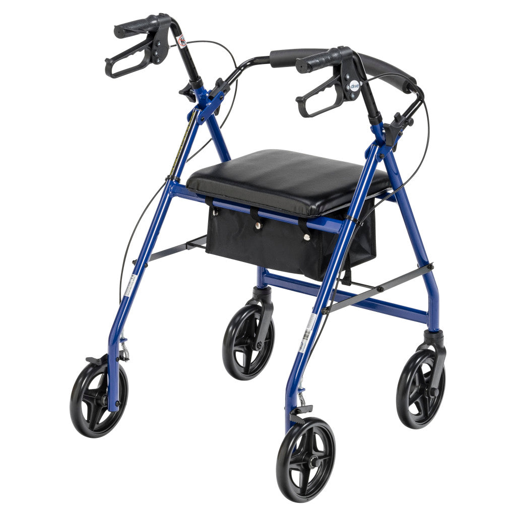 Drive Medical Aluminum Rollator, 7.5" Casters #R728BL / #R728RD