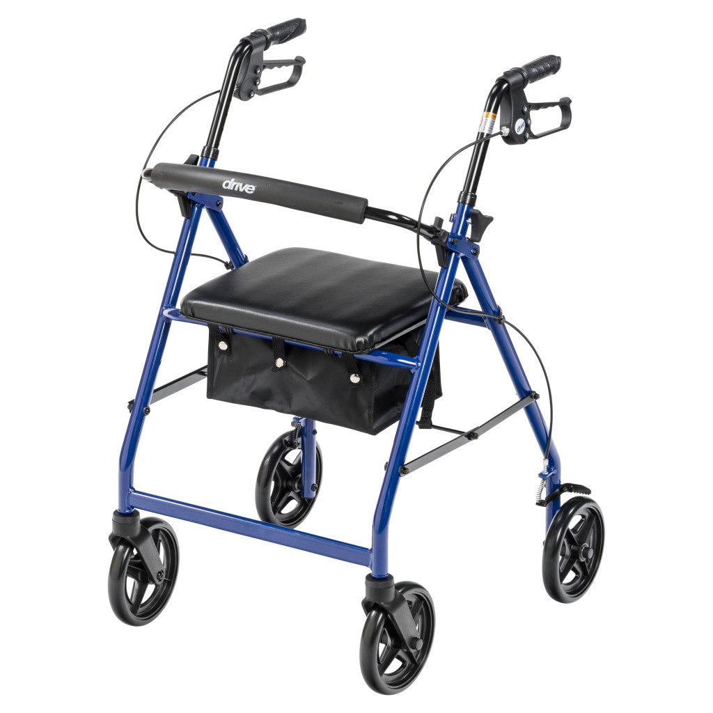 Drive Medical Aluminum Rollator, 7.5" Casters #R728BL / #R728RD