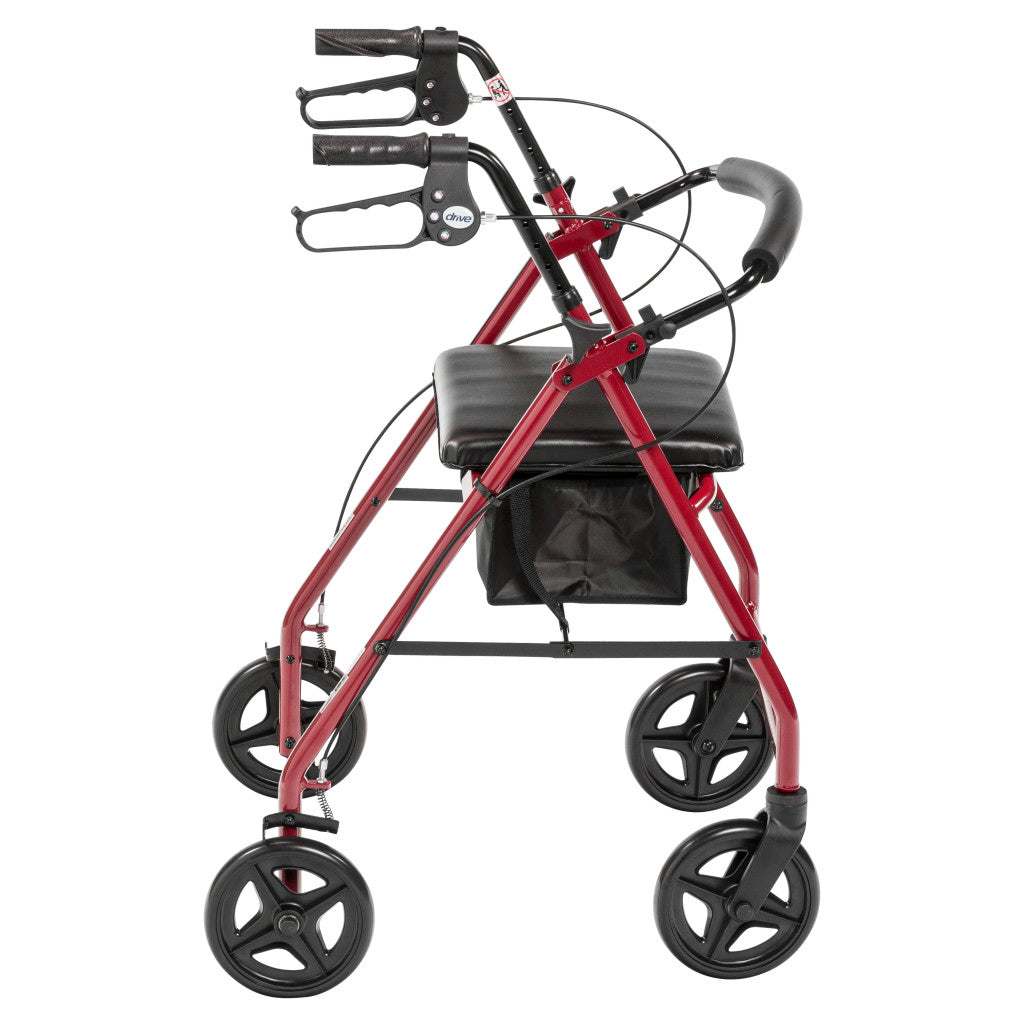Drive Medical Aluminum Rollator, 7.5" Casters #R728BL / #R728RD