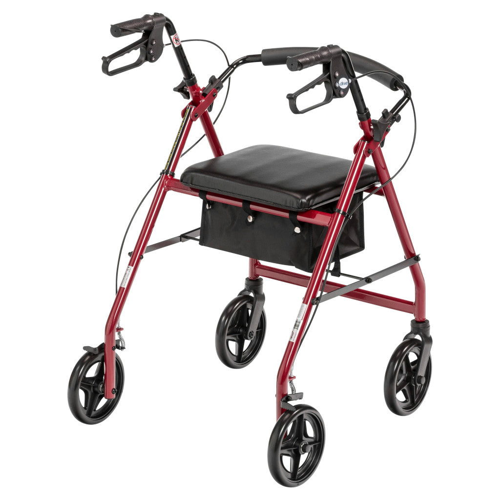 Drive Medical Aluminum Rollator, 7.5" Casters #R728BL / #R728RD