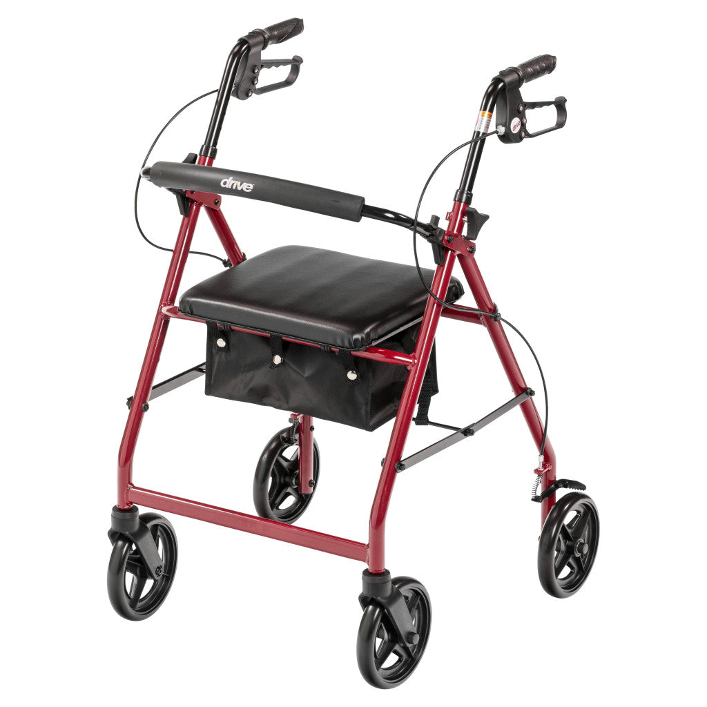 Drive Medical Aluminum Rollator, 7.5" Casters #R728BL / #R728RD