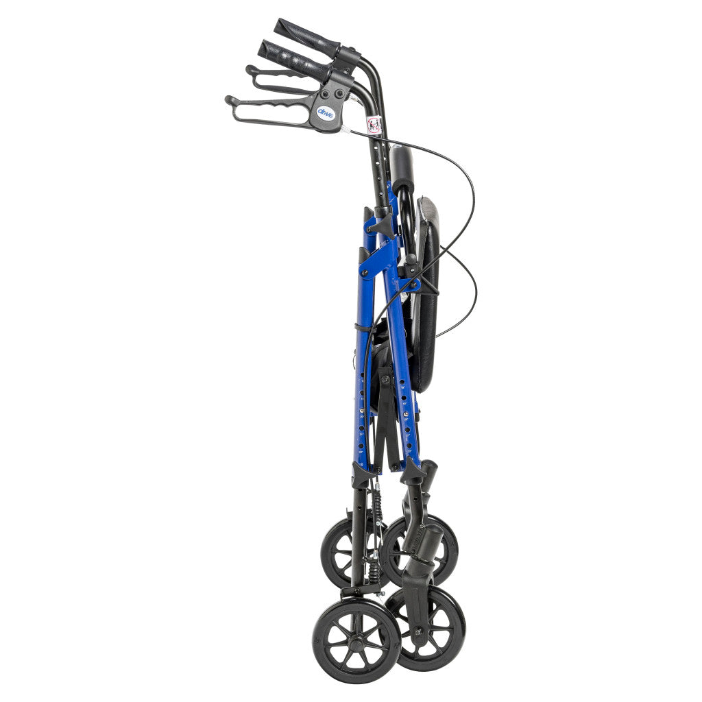 Drive Medical Adjustable Height Rollator, 6" Casters, 1 EA #RTL10261BL
