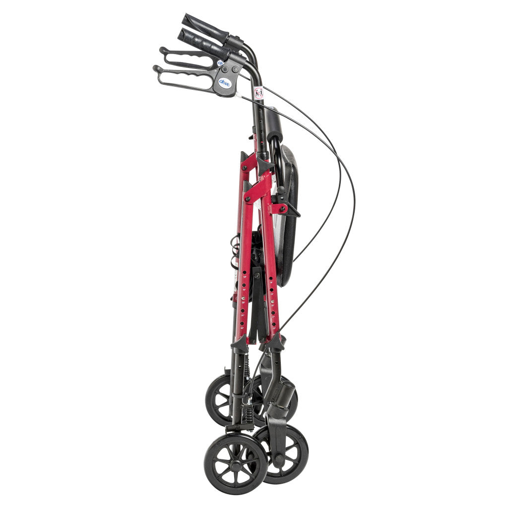Drive Medical Adjustable Height Rollator, 6" Casters, 1 EA #RTL10261RD