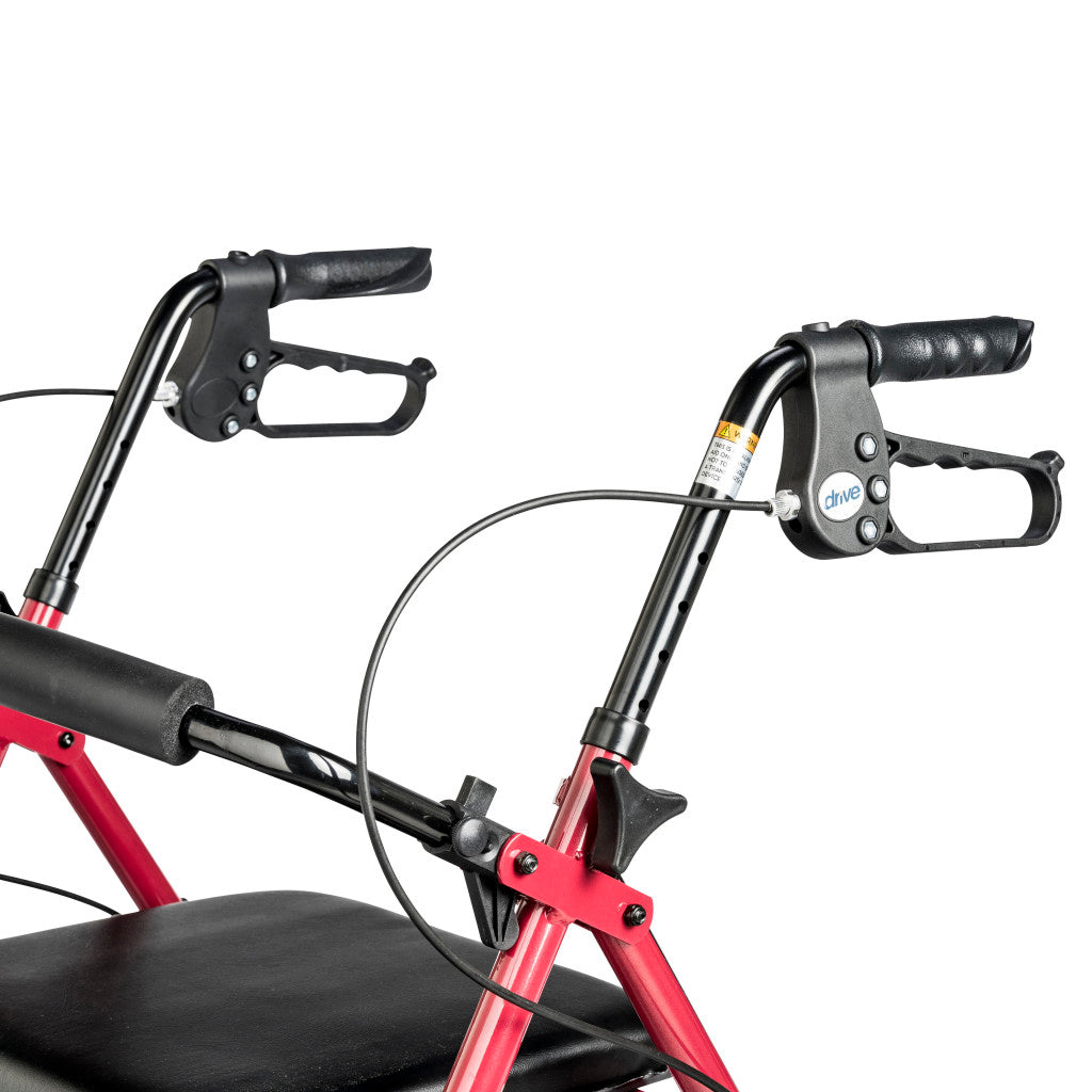 Drive Medical Adjustable Height Rollator, 6" Casters, 1 EA #RTL10261RD