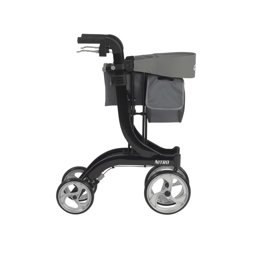 Drive Medical Nitro Aluminum Rollator, 10" Casters, 1 Count