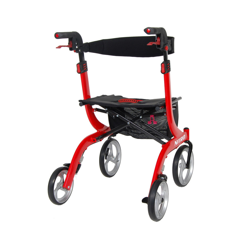 Drive Medical Nitro Aluminum Rollator, 10" Casters, 1 Count