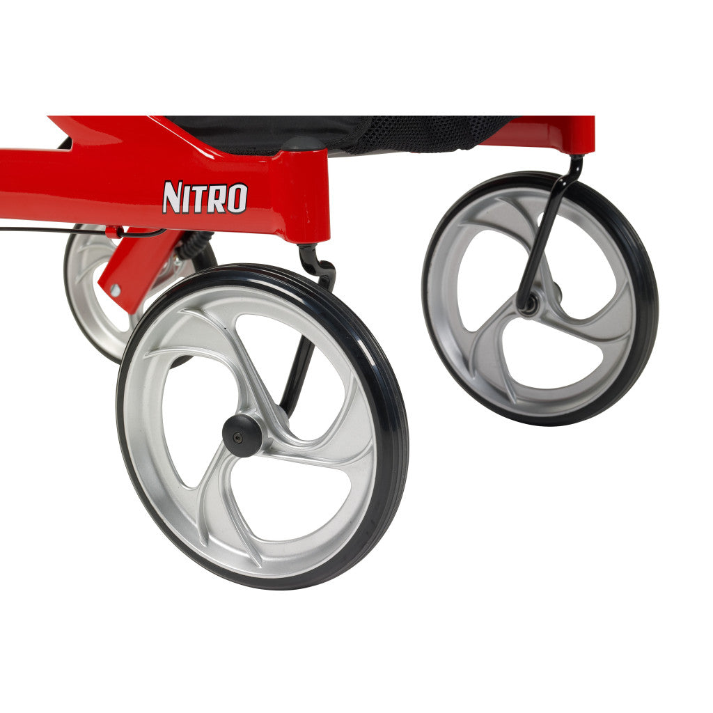 Drive Medical Nitro Aluminum Rollator, 10" Casters, 1 Count